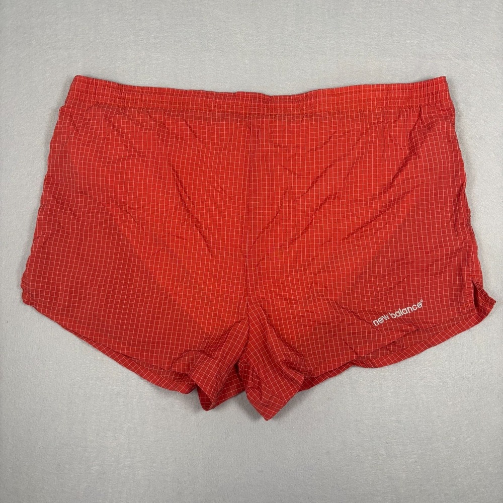 Vintage New Balance Men's Running Shorts Orange Size Large Lightweight Lined